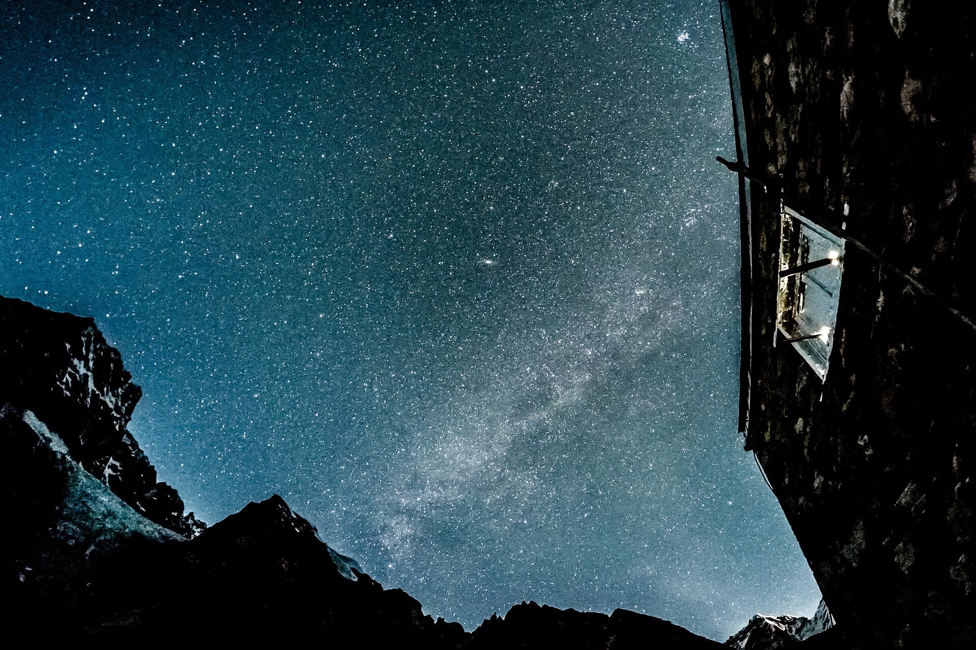 The Milky Way over the Tibetan plateau at night