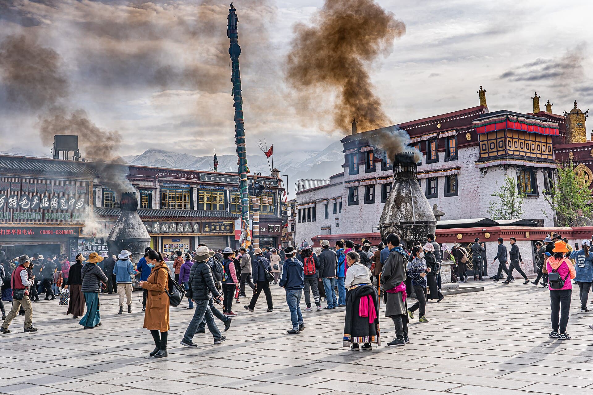 The Jokhang Temple and Barkhor Square in Lhasa